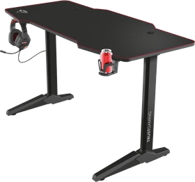 Trust Gaming GXT 1175 Imperius XL Gaming Desk Schreibtisch 140x66cm schwarz/schwarz
