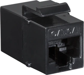 LogiLink Keystone Modul RJ-45 Buchse via RJ-45 Buchse Cat6a, schwarz