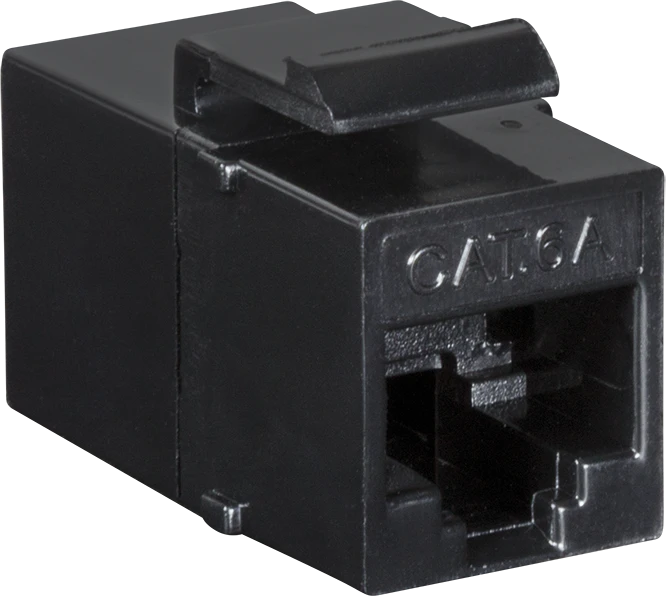 LogiLink Keystone Modul RJ-45 Buchse via RJ-45 Buchse Cat6a, schwarz