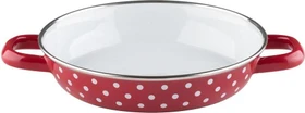 Riess Eier- und Servierpfanne 20cm pünktchen rot