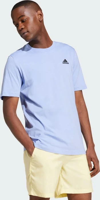 adidas Essentials Single Jersey Embroidered Small Logo T-Shirt kurzarm blue spark (Herren)