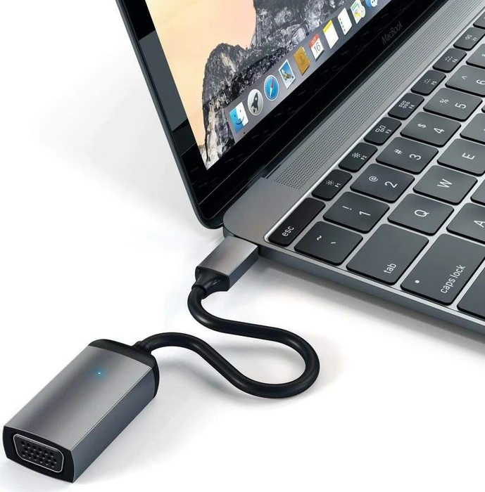 Satechi USB-C auf VGA Adapter, space gray