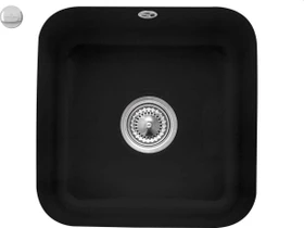 Villeroy & Boch Cisterna 50 Unterbau Becken mittig mit Ablauffernbedienung ebony