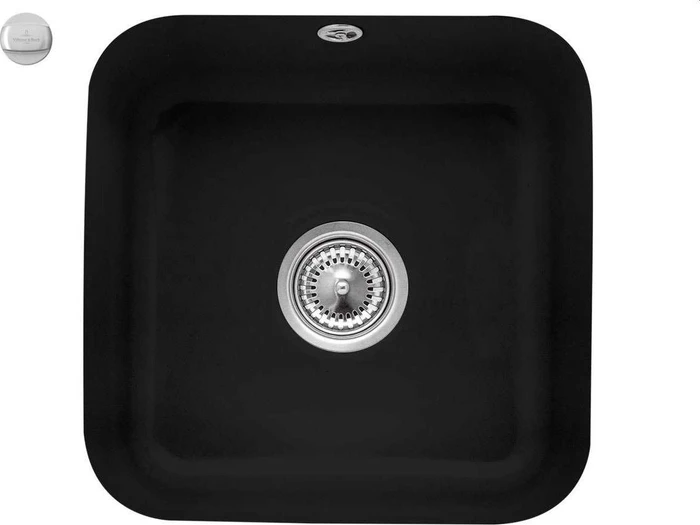 Villeroy & Boch Cisterna 50 Unterbau Becken mittig mit Ablauffernbedienung ebony