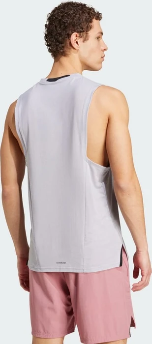 adidas Designed for Training Workout Funktionsshirt ärmellos glory grey (Herren)