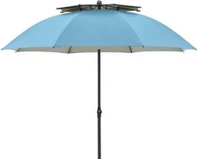 Doppler Windprofi 200 Manual Sonnenschirm 192cm hellblau