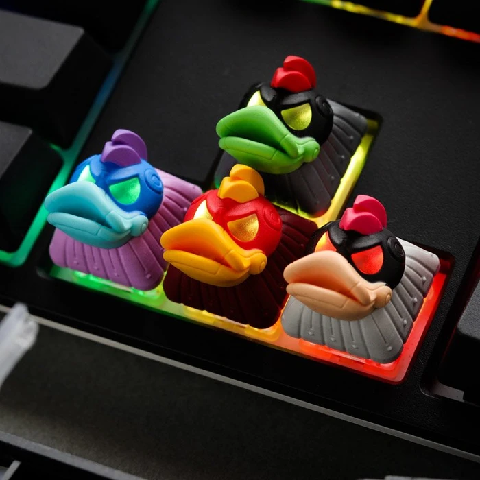 Ducky x Hot Keys Project Ducky League Keycap - Rocket, Kunstharz (Resin), rot/gelb, 1 Taste