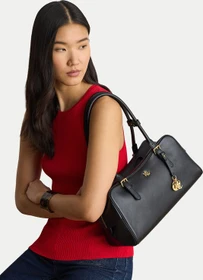 Ralph Lauren Marcy Large Schultertasche schwarz