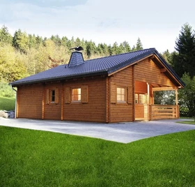 Wolff Finnhaus Vogelsberg 8291 70 Gartenhaus natur
