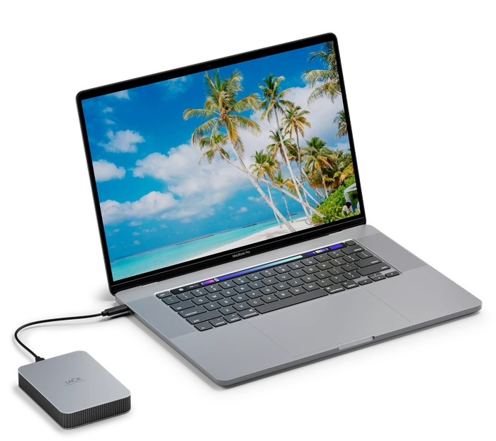 LaCie Mobile Drive V2, Moon Silver, 5TB, USB-C 3.0