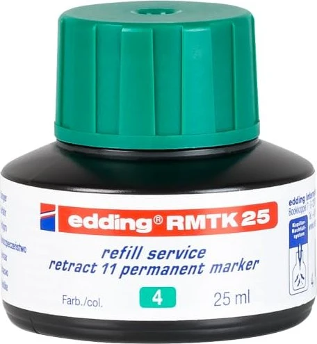 edding RMTK25 retract 11 Permanentmarker Tintenflasche grün, 25ml