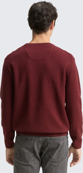 Tom Tailor Bio-Baumwolle Strickpullover bordeaux melange (Herren)
