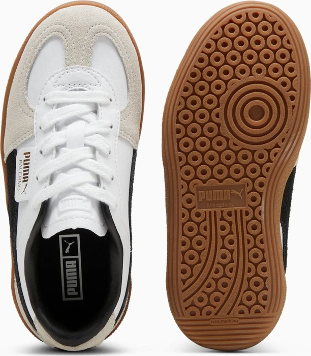 Puma Palermo Leather puma white/vapor gray/gum (Junior)