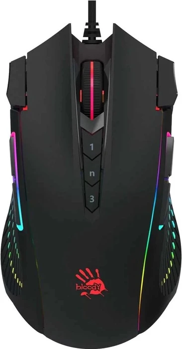 A4Tech Bloody J90S 2-Fire RGB Animation Gaming Mouse schwarz, USB