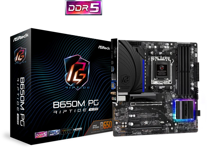 ASRock B650M PG Riptide WiFi (AMD AM5)