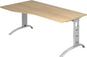 Hammerbacher Ergonomic Plus F-Serie FS18/3 Schreibtisch 180x100cm Ahorn/silber
