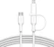 Belkin BoostCharge Pro 2-in-1-Kabel mit USB-C-Stecker und Lightning Connector weiß Vorschaubild