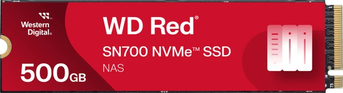 Western Digital Red SN700 NVMe NAS SSD - 1DWPD 500GB, M.2 2280 / M-Key / PCIe 3.0 x4