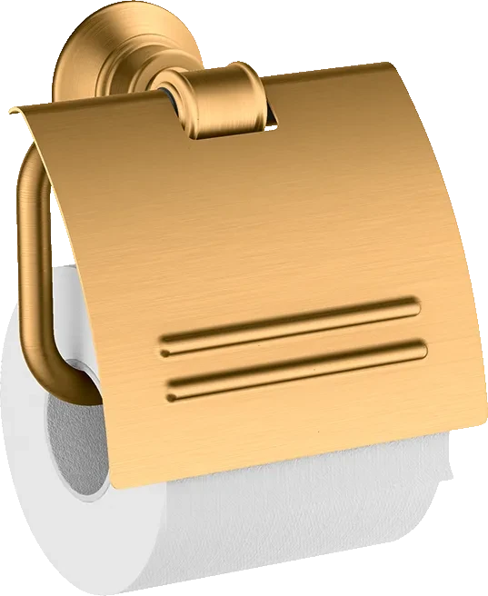 Hansgrohe AXOR Montreux Toilettenpapierhalter mit Deckel brushed gold optic
