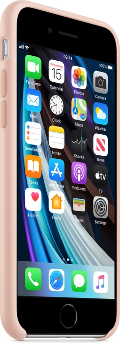 Apple Silikon Case für iPhone SE (2020) sandrosa