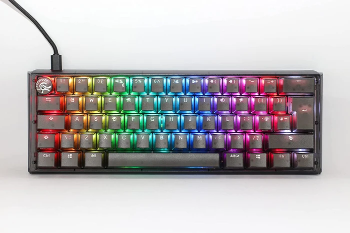 Ducky One 3 Mini PBT, LEDs RGB, Aura Black, MX RGB BROWN, USB, UK