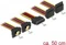 DeLOCK 15-Pin SATA Strom Stecker auf 4x 15-Pin SATA Strom Buchse, Adapterkabel, 4x gewinkelt, 50cm Vorschaubild