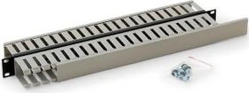 Triton doppelter 19" Kunststoffkabelkanal, hellgrau, 1HE
