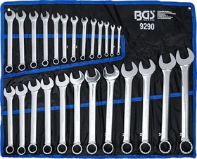 BGS technic Schraubenschlüsselsatz inkl. Tasche, 25-tlg.