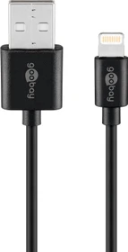 Wentronic Goobay Lightning/USB-A Lade- und Synchronisationskabel 2.0m schwarz