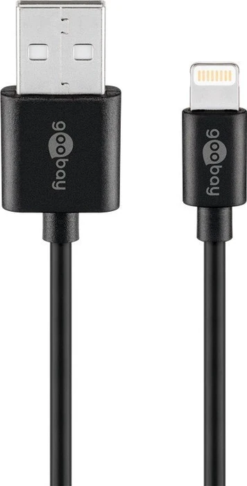 Wentronic Goobay Lightning/USB-A Lade- und Synchronisationskabel 2.0m schwarz