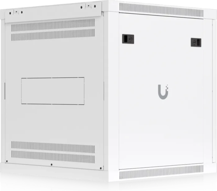 Ubiquiti 12U Rack Cabinet, 19" Wandgehäuse 12HE, Glastür, weiß, 600mm tief
