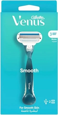 Gillette Venus Smooth Rasierer + 2 Wechselklingen
