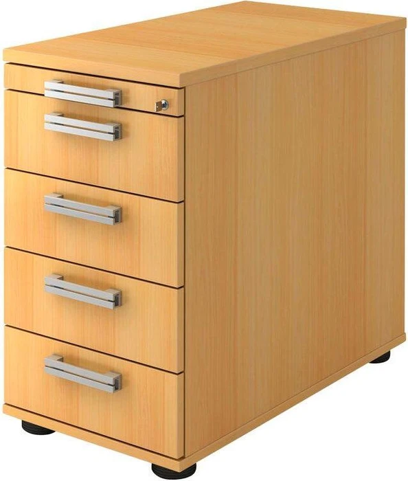 Nutgriff, buche, Rollcontainer