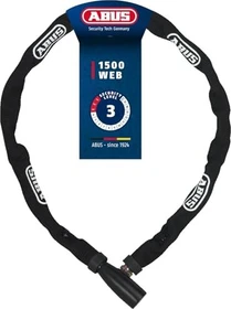 ABUS Schloss-Ketten-Kombi 1500/60 web Kettenschloss, Schlüssel schwarz