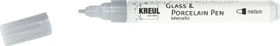 Kreul Glass & Porcelain Pen Glas- und Porzellanmalstift Metallic medium, silber