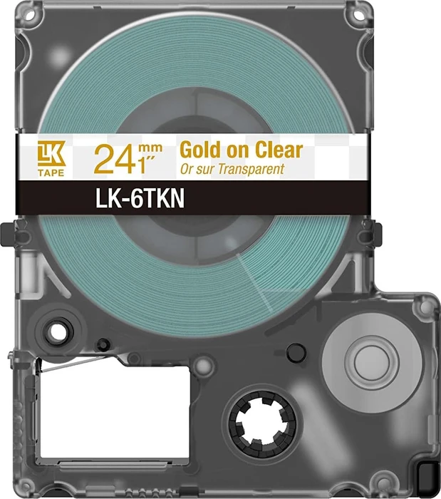 Epson LK-6TKN Beschriftungsband, 24mm, gold/transparent