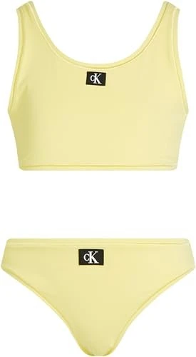 Calvin Klein Monogram Bralette Bikini-Set elfin yellow (Junior)