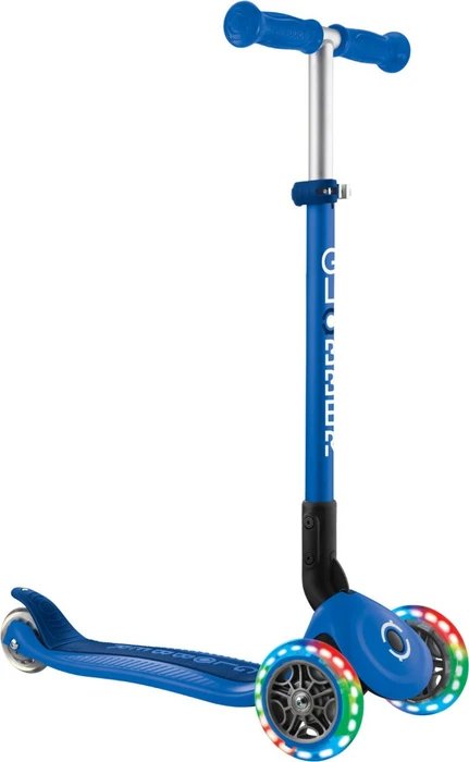Globber Primo Foldable Lights Kickboard navy blue