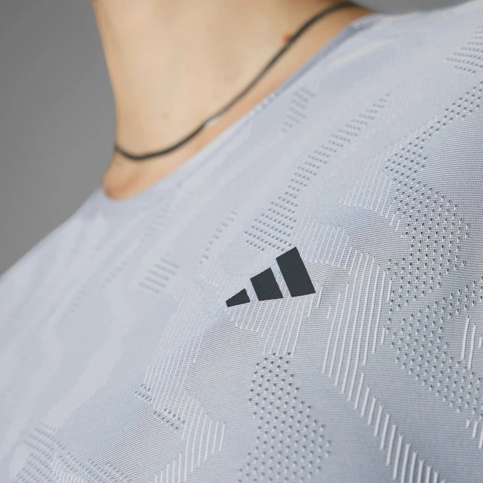 adidas Ultimate Heat.RDY Engineered Running Laufshirt kurzarm halo silver (Damen)