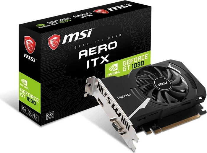 MSI GeForce GT 1030 Aero ITX 2GD4 OCV1, 2GB DDR4, VGA, HDMI