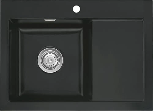 systemceram Mera 70 F Einbau Becken links nigra
