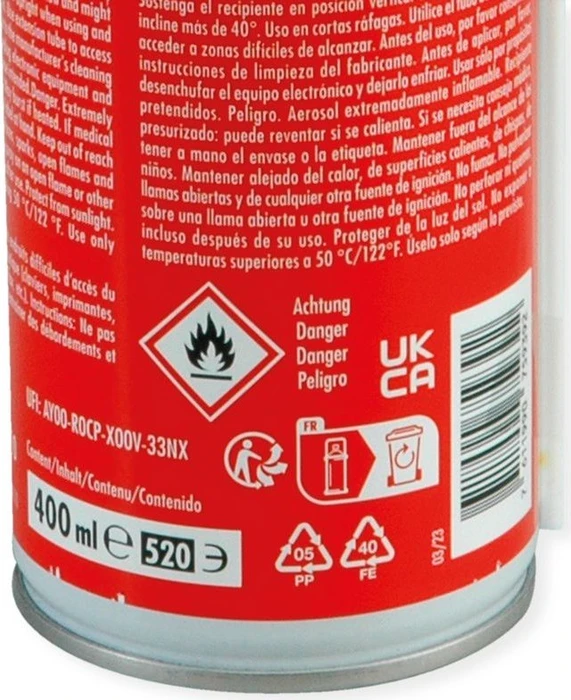 Roline / Secomp DF-1270 Druckluft-Spray, 400ml