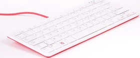 Raspberry Pi keyboard and hub, rot/weiß, USB, FR (RPI-KEYB (FR)-RED/WHFRE)
