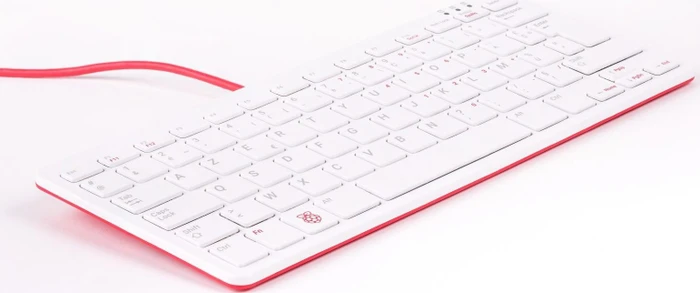 Raspberry Pi keyboard and hub, rot/weiß, USB, FR (RPI-KEYB (FR)-RED/WHFRE)
