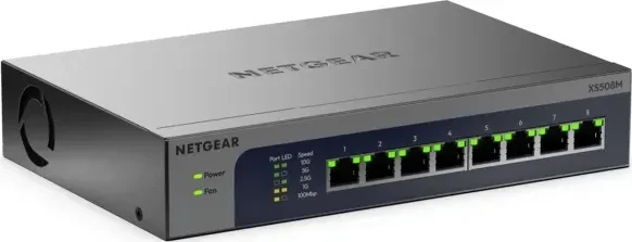 Netgear ProSAFE XS500M Desktop 10G Switch, 8x RJ-45