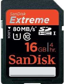 SanDisk Extreme R80/W30 16GB, UHS-I, Class 10