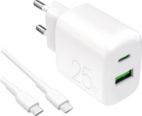 Puro Power Kit Charger + USB-C Kabel 25W weiß