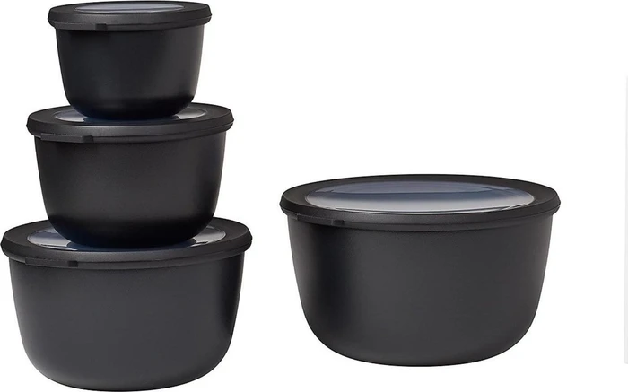 Mepal Multischüssel Cirqula rund hoch Aufbewahrungsbehälter-Set nordic blue, 4-tlg.