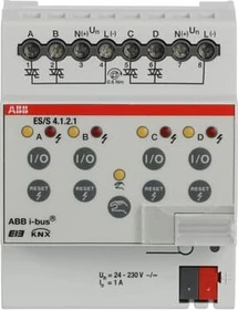 ABB ES/S4.1.2.1 Elektronischer Schaltaktor 4-fach, 230V, 1A, 4TE REG, Schaltaktor
