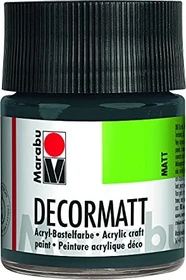 Marabu Decormatt Acryl Acrylfarbe, dunkelgrau, 50ml